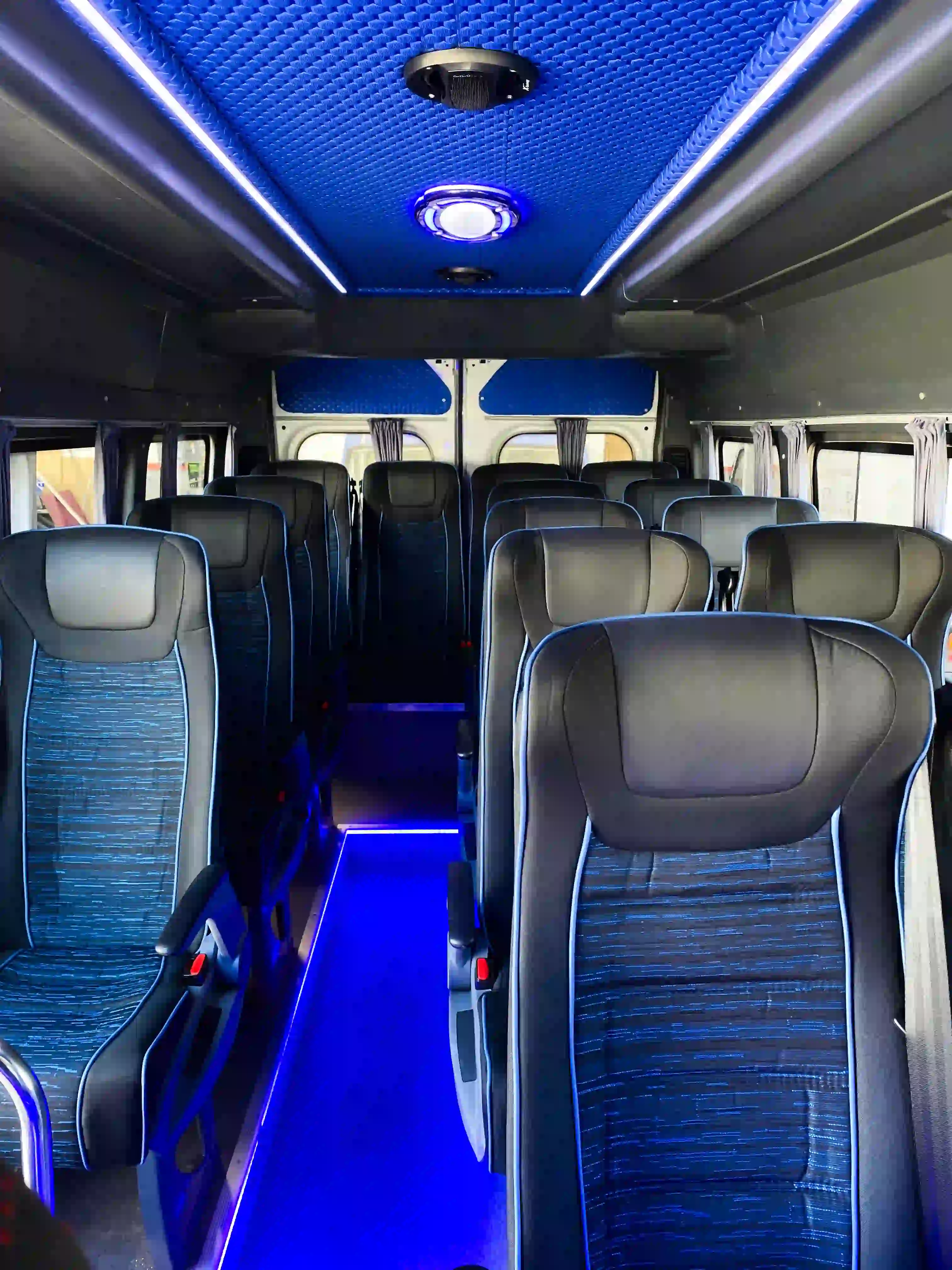 Interior view of the Personal Transport personnel transport vehicle.